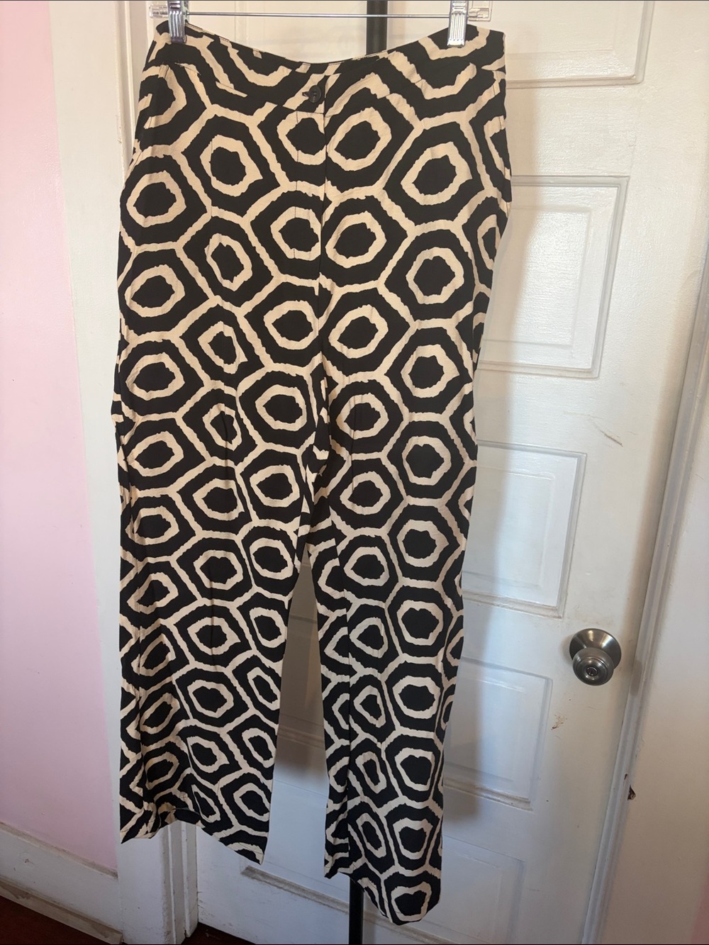 Sincerely Jules Black and Cream Wide Leg Pants - Picture 1 of 5